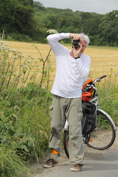 photographe à vélo